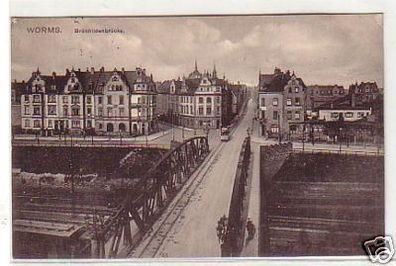 27562 Feldpost Ak Worms Brünhildenbrücke 1915