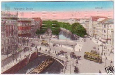 27969 Ak Berlin Potsdamer Brücke Straßenbahn 1910