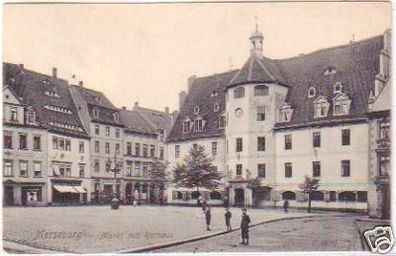 28062 Ak Merseburg Markt mit Rathaus 1909