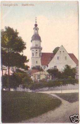28095 AK Königsbrück Stadtkirche 1916