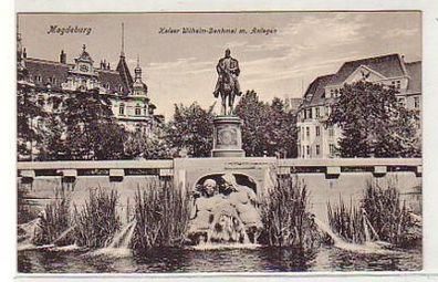 28255 Feldpost Ak Magdeburg Kaiser Wilhelm Denkmal 1916
