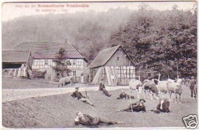 28440 Ak Sommerfrische Froschmühle b. Eisenberg um 1910