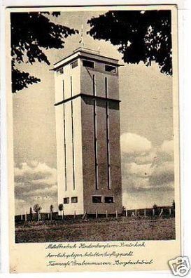 28629 Ak Mittelbexbach Saarland Hindenburg Turm 1934