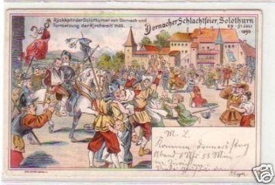 28499 Ak Solothurn Dornacher Schlachtfeier Juli 1899