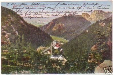 26427 Ak Oybin Fernblick nach Zittau 1913