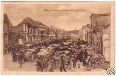 26440 Ak Markt in Ortelsburg Ostpreussen 1916