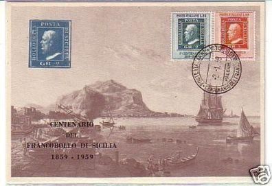 26621 Ak Palermo Sizilien Briefmarken Ausstellung 1959
