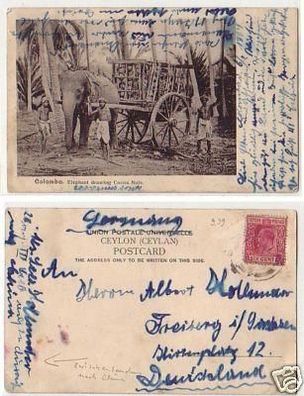 26917 Ak III. Seebataillon Ceylon nach Freiberg 1907