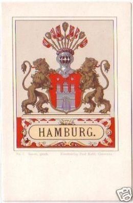 27122 Künstler AK Hamburg Stadtwappen um 1905