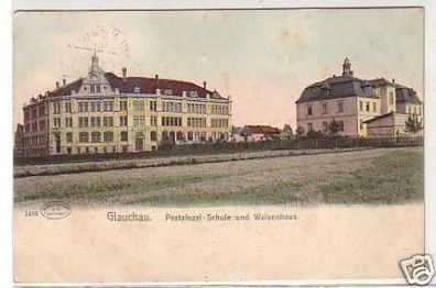 27139 Ak Glauchau Pastalozzi Schule und Waisenhaus 1903