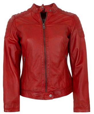 7eleven - Damen Lederjacke Lammnappa rot