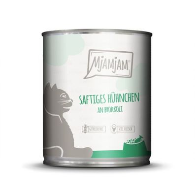 MjAMjAM Cat - Huhn & Brokkoli 6x800g Katzenfutter, Nassfutter, Premiumfutter