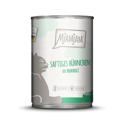 MjAMjAM Cat - Huhn & Brokkoli 6x400g Katzenfutter, Nassfutter, Premiumfutter