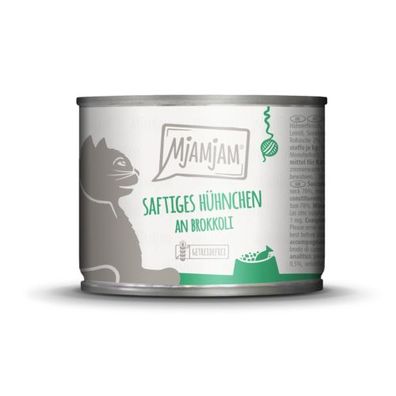 MjAMjAM Cat - Huhn & Brokkoli 6x200g Katzenfutter, Nassfutter, Premiumfutter