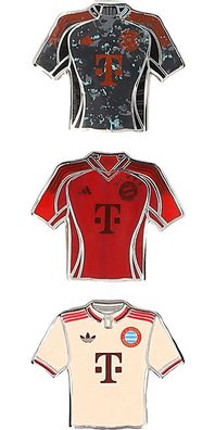 FC Bayern München Pin Trikots 3er-Set 34991