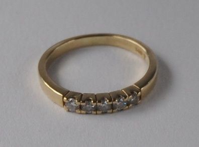 Memory Eternity Brillant Diamant Ring 0.35 Carat 585 Gold