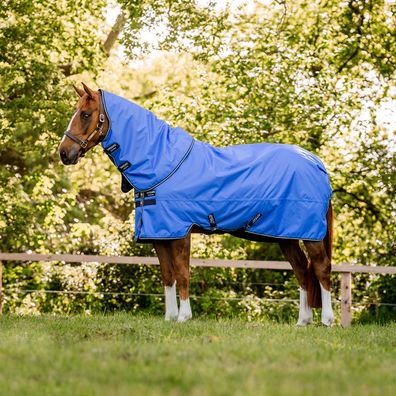 Horseware Amigo Hero Ripstop PLUS 100g Turnout Decke wasserdicht Blue/Navy&Grey