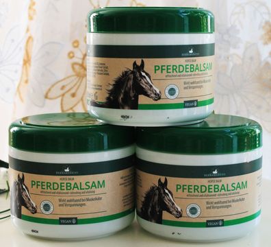 3x500ml Herbamedicus Pferdebalsam Pferdegel Massage Arnika kühlt entspannt