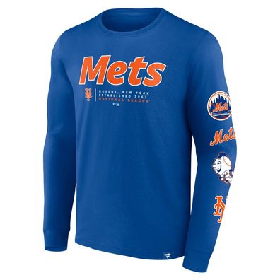 MLB New York Mets Langarm Shirt Fundamental Biblend Strike Long Sleeve