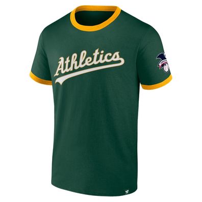 MLB Oakland Athletics A's T-Shirt Biblend Forced Ringer Baseball Shirt