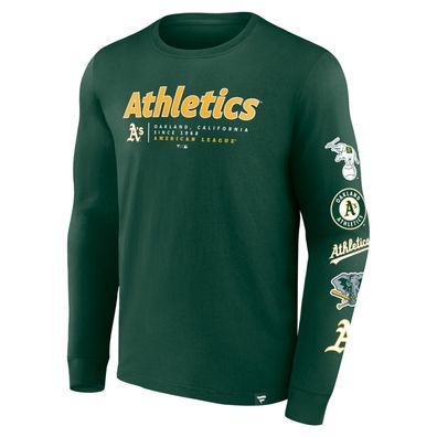 MLB Oakland Athletics A's Langarm Shirt Fundamental Biblend Strike Long Sleeve