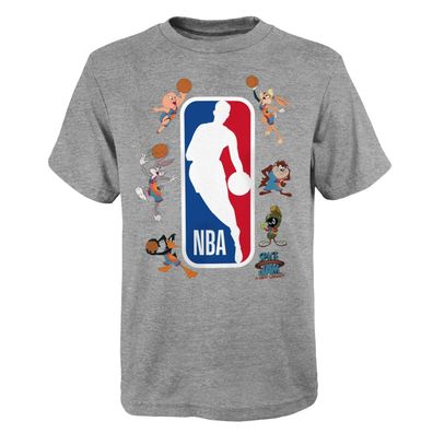 Space Jam Kinder T-Shirt Squad Up Looney 31st Team New Legacy Youth NBA grau