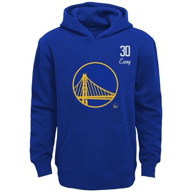 NBA Hoody Golden State Warriors Stephen Curry Distressed Kaputzenpullover blau