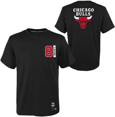 NBA T-Shirt Chicago Bulls Zach Lavine Lion toss Basketball Tee Shirt