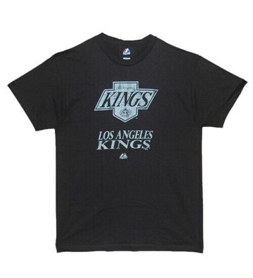 NHL T-Shirt Los Angeles Kings Eishockey Centre Logo Vintage schwarz