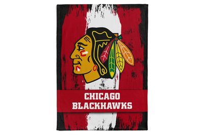 NHL Kuscheldecke Chicago Blackhawks Decke Fleece Throw Brush Blanket 150x200