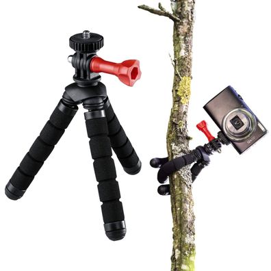 Hama Flex Flexibles Mini-Stativ 14cm Tripod Biegbare Beine für Foto Kamera GoPro