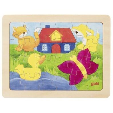 goki Einlege- Puzzle 1000 Farben Am Teich Holzspielzeug 57700 Puzzle Kinder NEU