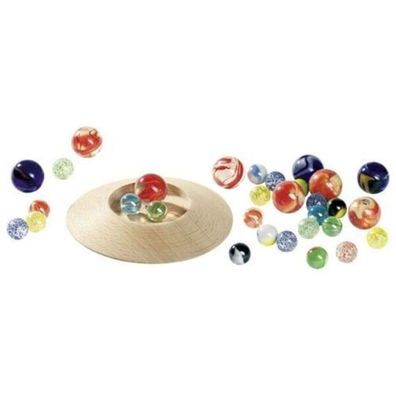 goki Murmeltellerspiel mit 31 Murmeln bunte Glasmurmeln 63947 NEU