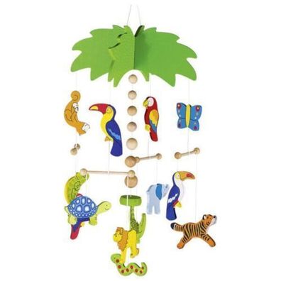 Goki Mobile Palme Affe Löwe Papagei Babymobile Holzmobile Kindermobile NEU 52917