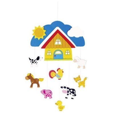 Goki Mobile Farm aus Holz Babymobile Holzmobile Kindermobile NEU RA821