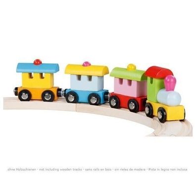 Goki Zug Eisenbahn Turin Magnetkupplung Holzeisenbahn Holzspielzeug 55866 NEU