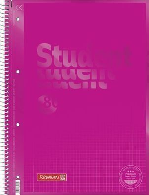 Brunnen Collegeblock A4 90 g/ m² 80 Blatt pink Block Spiralbindung 10-67928126