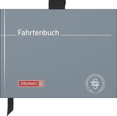 Brunnen Fahrtenbuch A6 quer f. Kraftfahrzeuge 10-10143 40Blatt HardCover 1010143