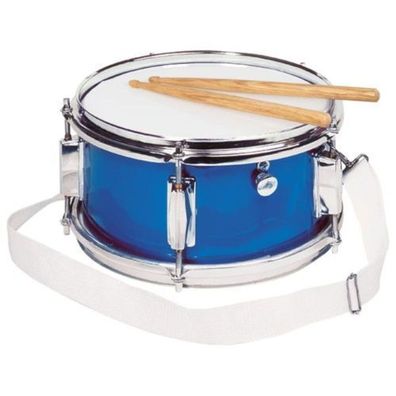 Goki Spielmannszugtrommel mit Snare 2 Drumsticks Tragegurt Kindertrommel 14015