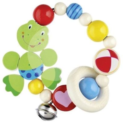 Heimess Elastik Frosch 735250 Greifling Motorik Spielzeug Holz Baby NEU