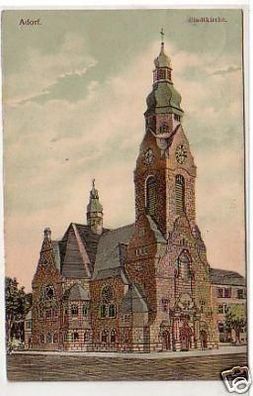 32189 Ak Adorf Stadtkirche um 1910