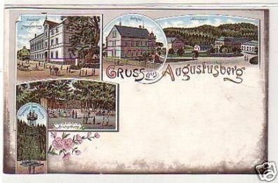 32383 Ak Lithographie Gruss aus Augustusberg um 1900