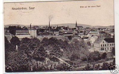 32595 Ak Neunkirchen Saar Blick a.d. obere Stadt um 1920