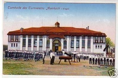 32937 Ak Turnhalle des Turnvereins Auerbach i.E. um 1910