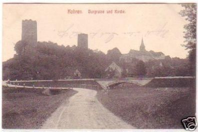 25175 Ak Kohren Burgruine und Kirche 1917