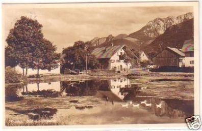 25218 Ak Pfronten Dorf mit Dorfweiher 1938