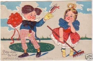 25252 Präge Ak Humor mit Kindern 1909