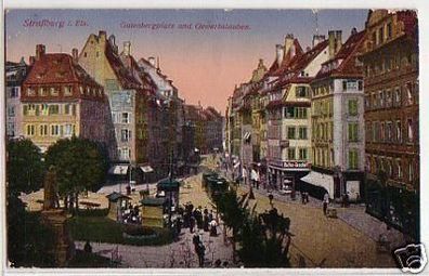 25261 Ak Straßburg im Elsass Gutenbergplatz 1917