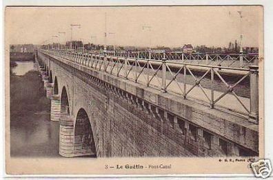 25367 Ak Le Guétin Frankreich Pont Canal um 1915