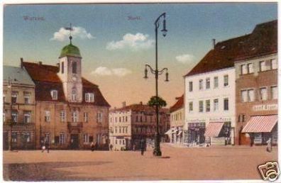 25374 Feldpost Ak Wurzen Markt mit Geschäften 1919